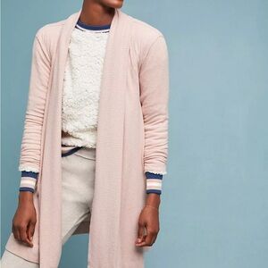 NWT Anthropologie COA Dusty Pink Duster SOFT Sweater Cardigan MEDIUM